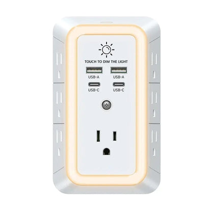 10-in-1 ETL-Certified Surge Protector Power Outlet