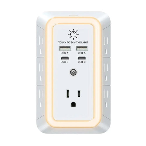 10-in-1 ETL-Certified Surge Protector Power Outlet