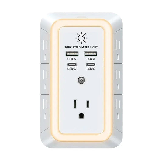 10-in-1 ETL-Certified Surge Protector Power Outlet