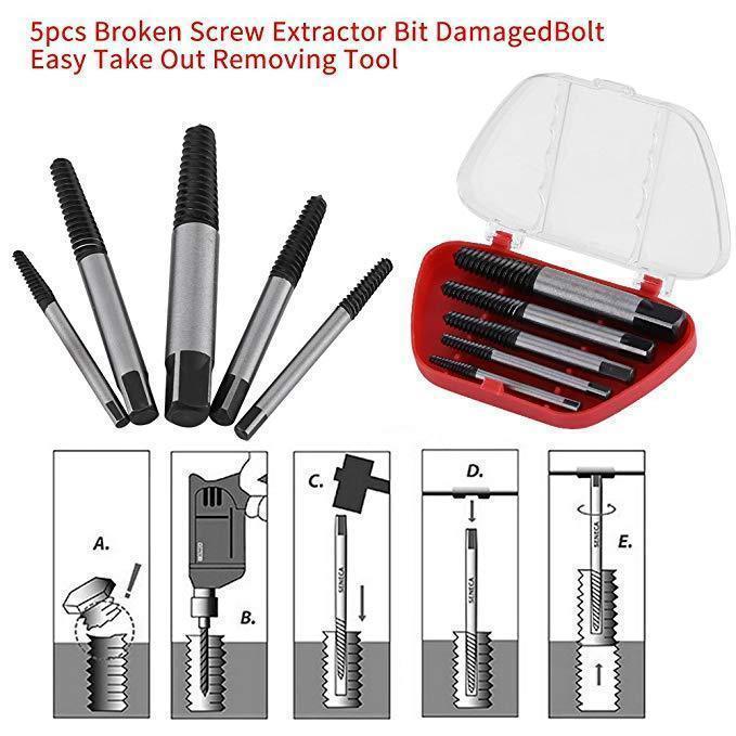 Pipe Screw Extractor Set