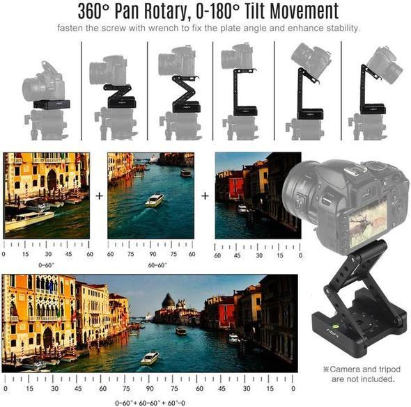 Z-Flex Tilt Head ™ und motorisierter Kameraschieber sowie Panoramakamera-Basishalterung (UNIVERSAL)