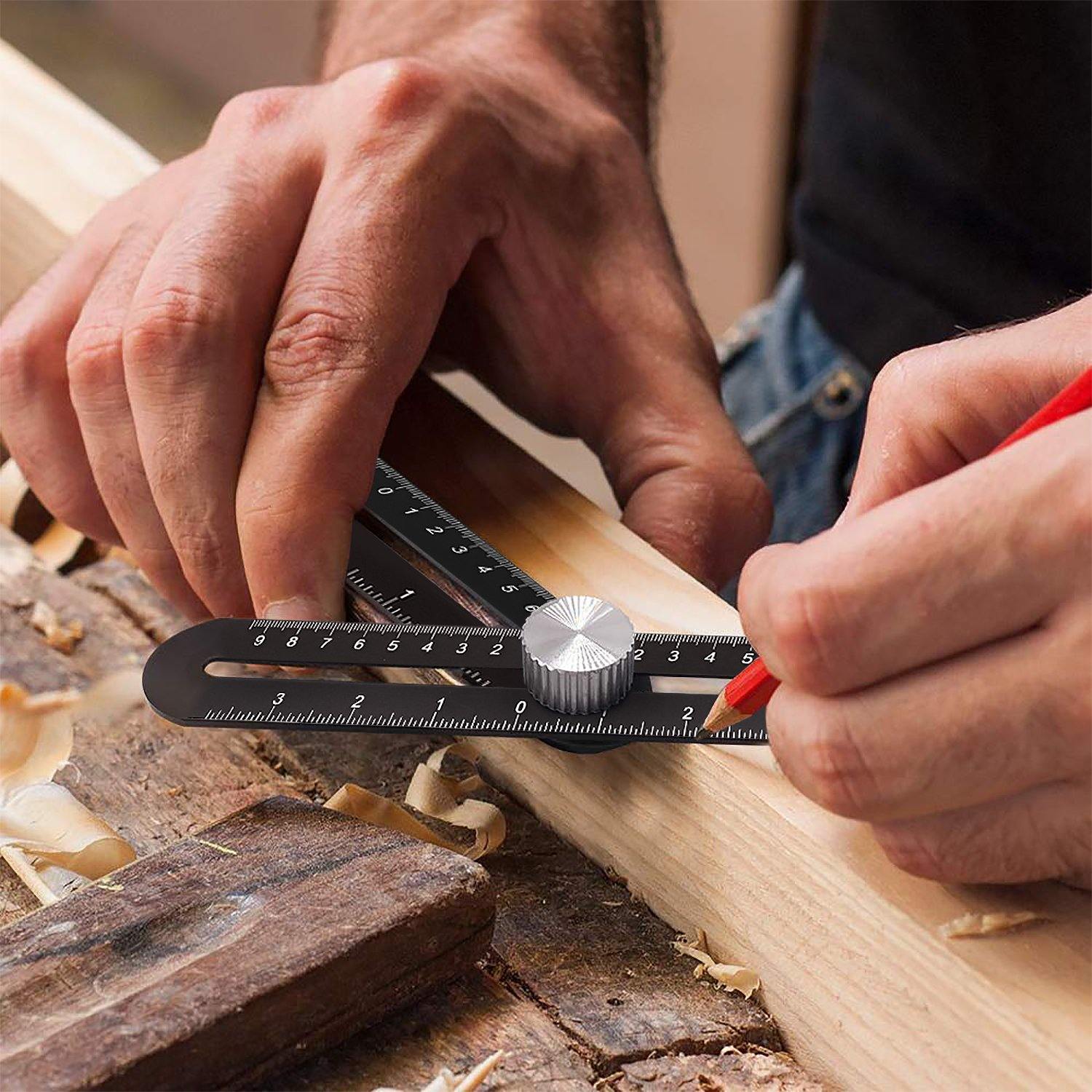 Six/Twelve-Sided Aluminum Alloy Angle Measuring Tool
