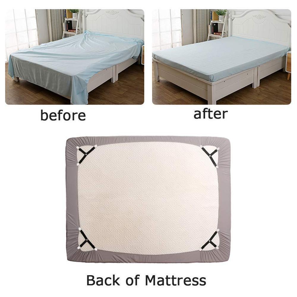 Flatty Elastic Bed Sheet Clip  (4pcs)