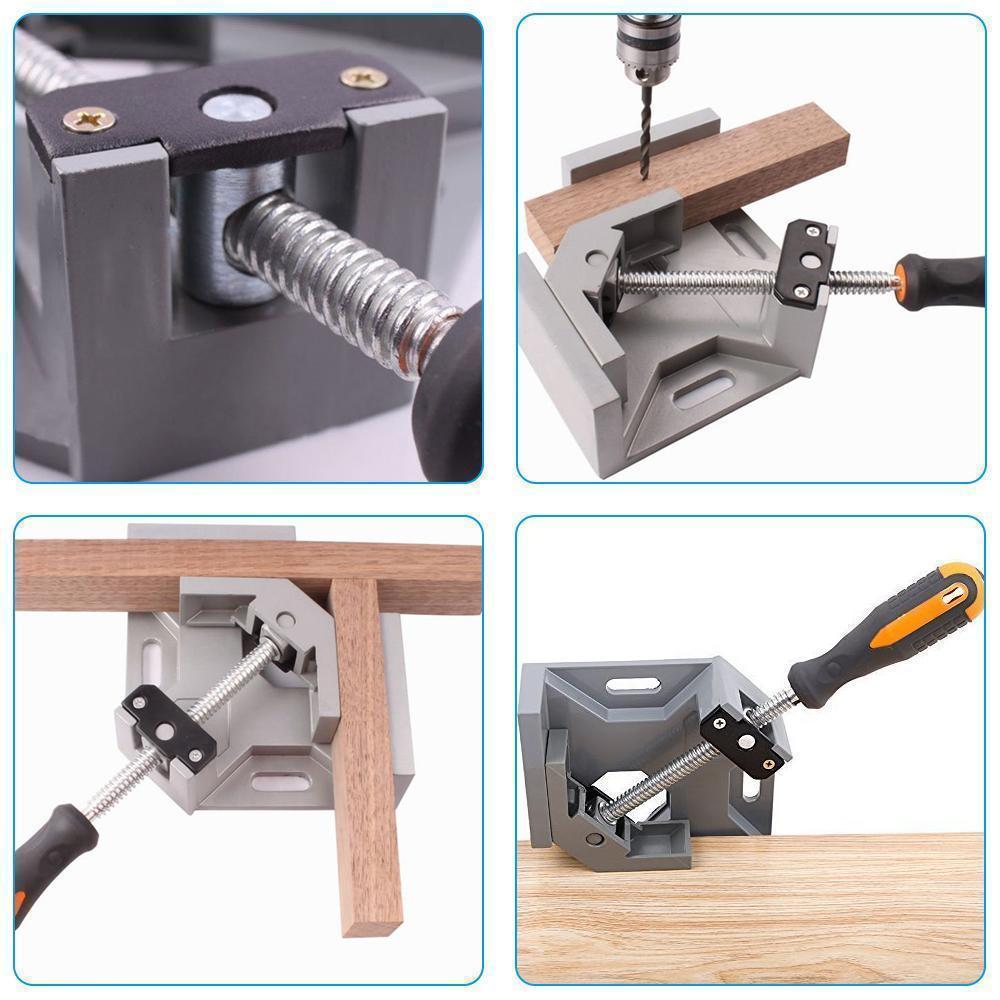 90 Degree Right Angle Clamp Woodworking Adjustable Bench Vise Tool