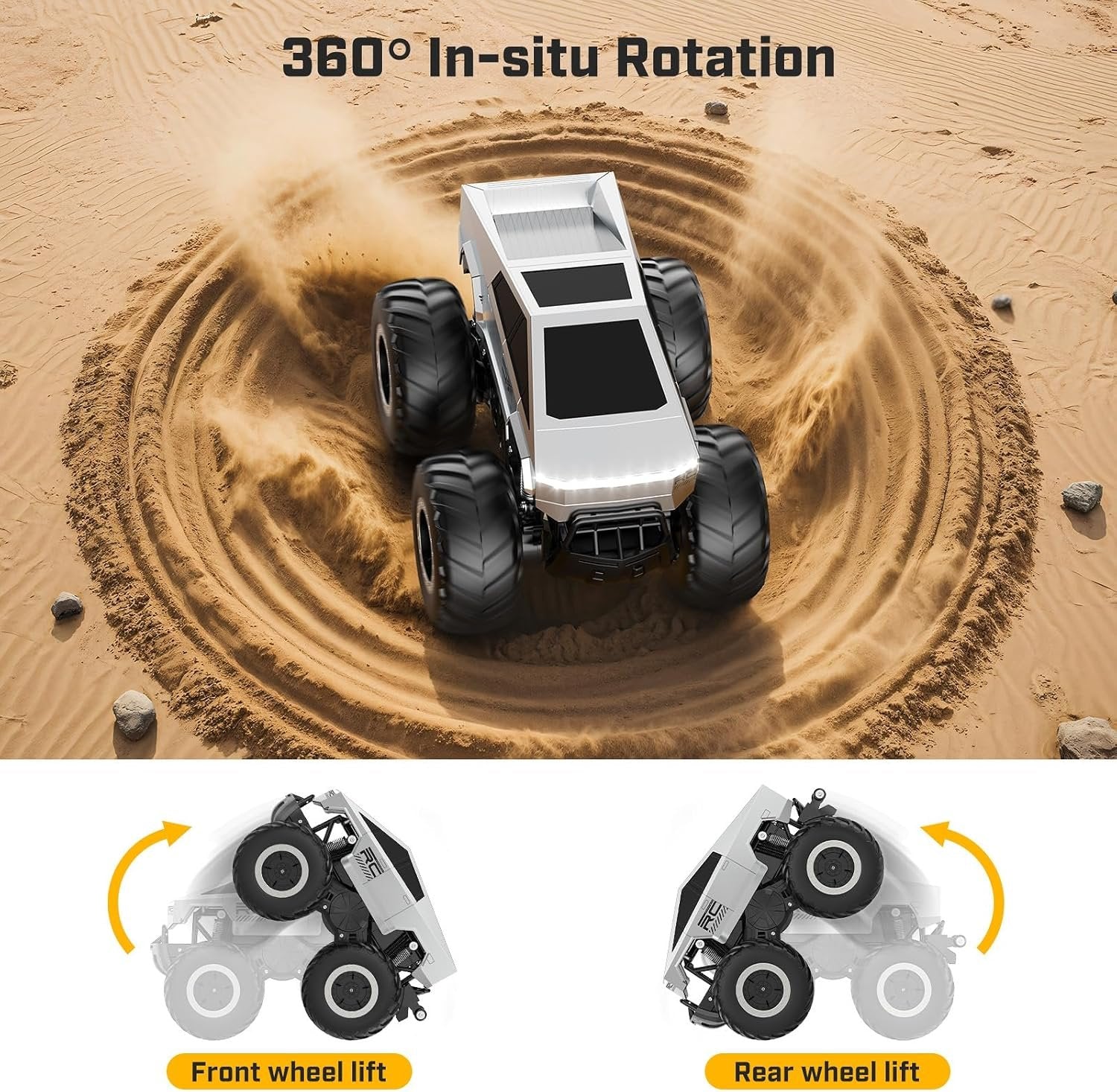 SAKER Remote Control Waterproofing Car Monster Truck Toys