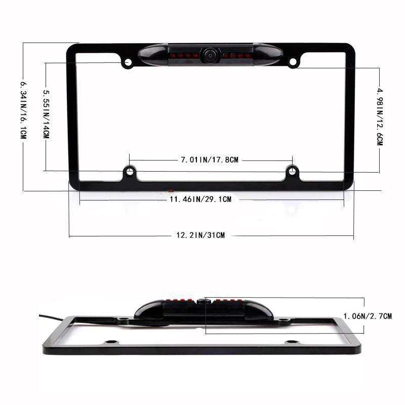 License Plate IR Car Rear View Backup Camera