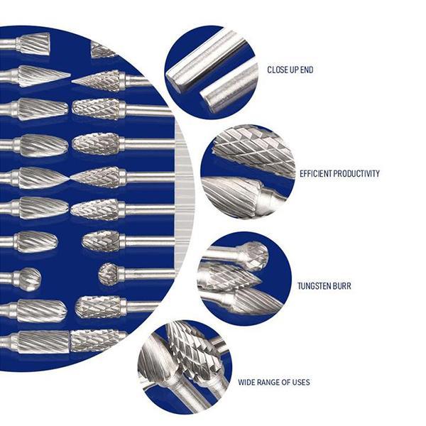 Premium Tungsten Steel Carbide Rotary Burr Set