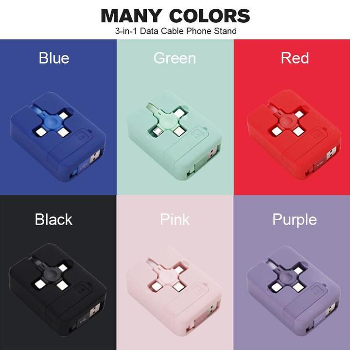 🎉CHRISTMAS SALE-50% O🎉4-in-1 Data Cable Phone Stand