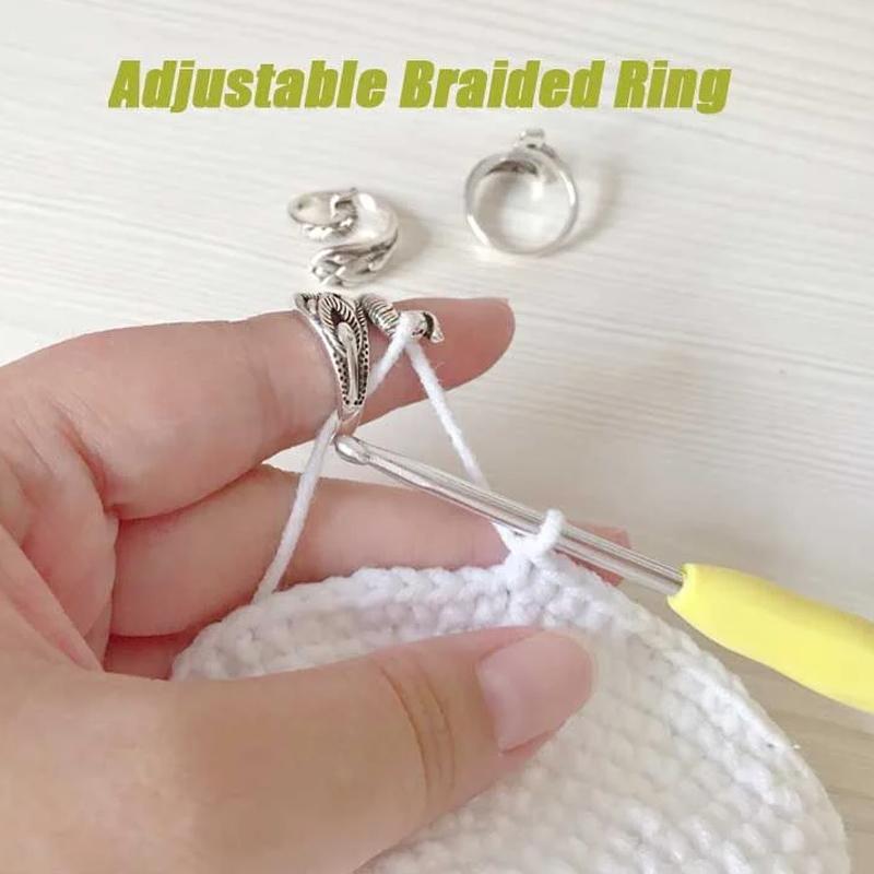 Adjustable Knitting Crochet Yarn Guide Ring | Yarn Tension Ring