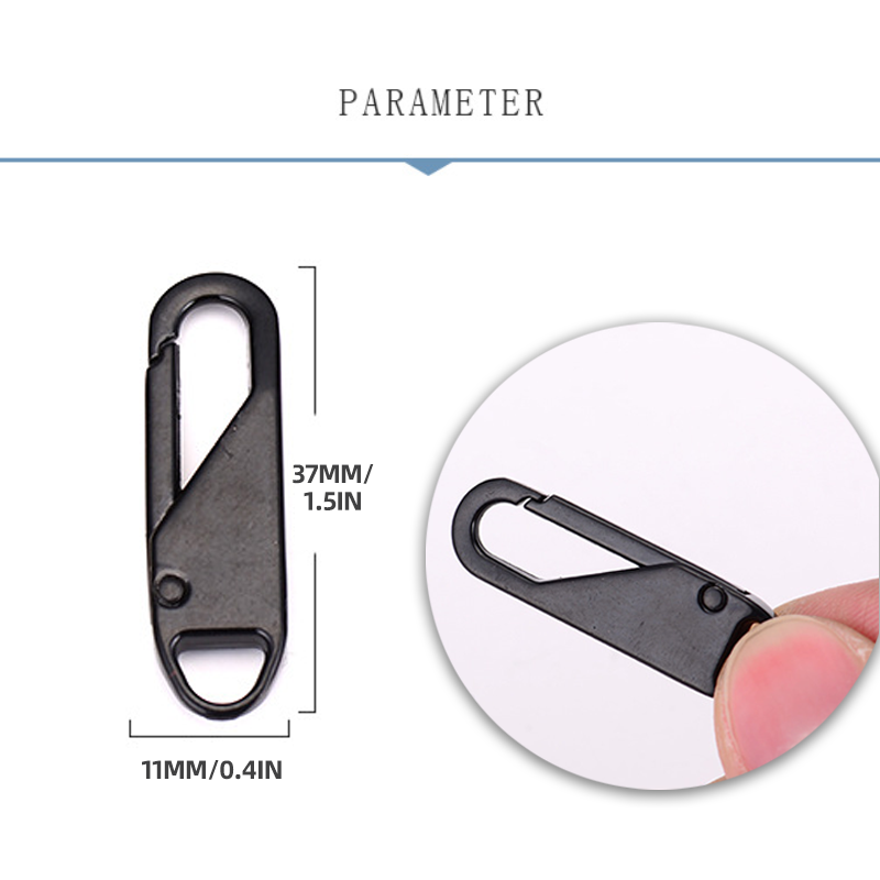 Universal Metal Zipper Head (6 pcs)