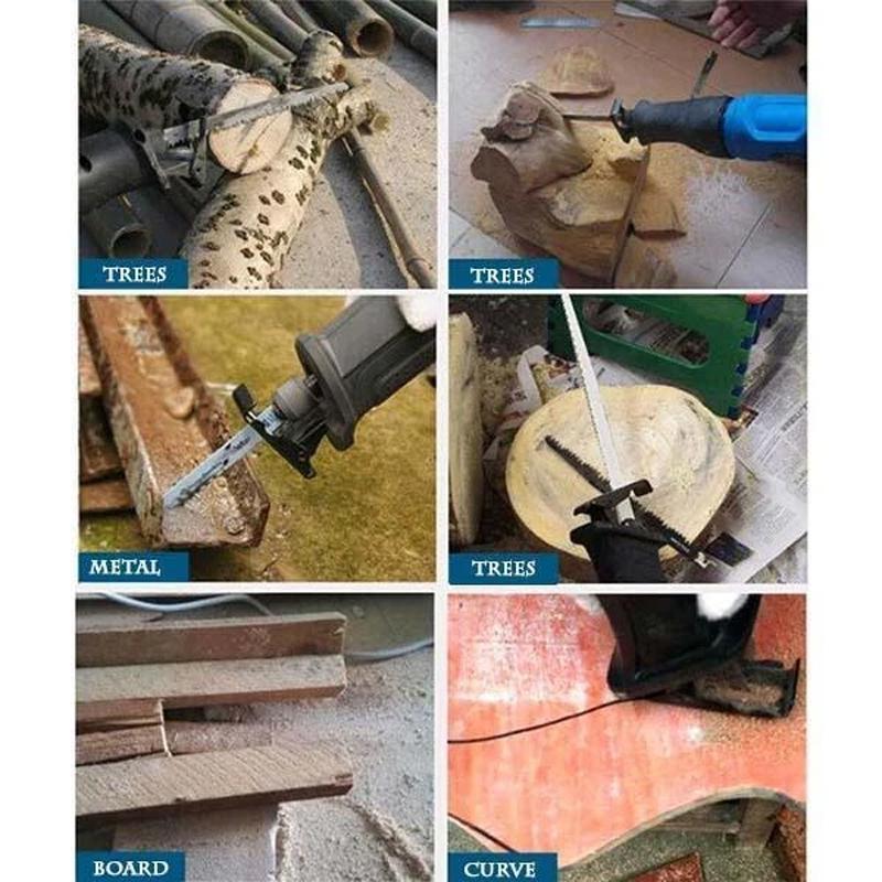 6-Piece Electric Drill Reciprocating Saw Set