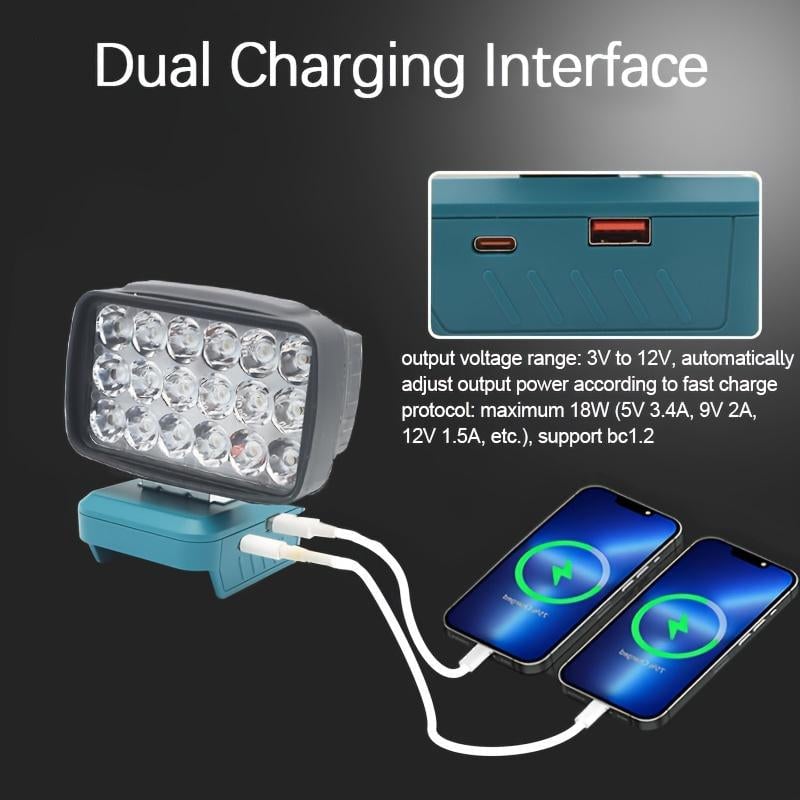 （Batteries not included）Lithium Battery LED Work Light