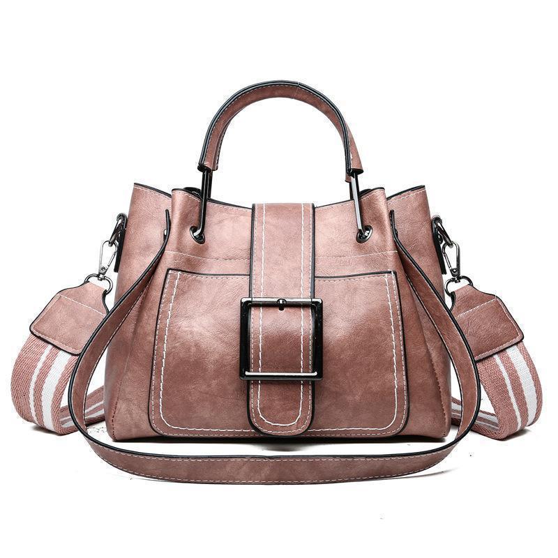 Archaistic bucket bag