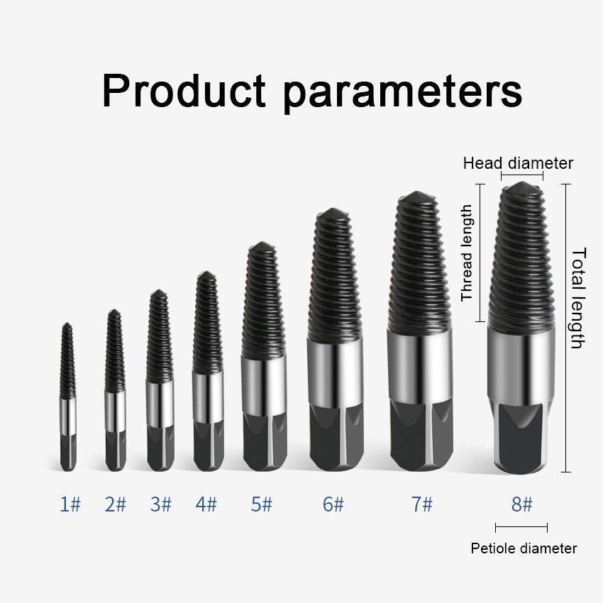 Pipe Screw Extractor Set