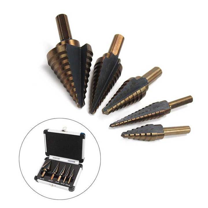Titanium Step Drill Bit Set