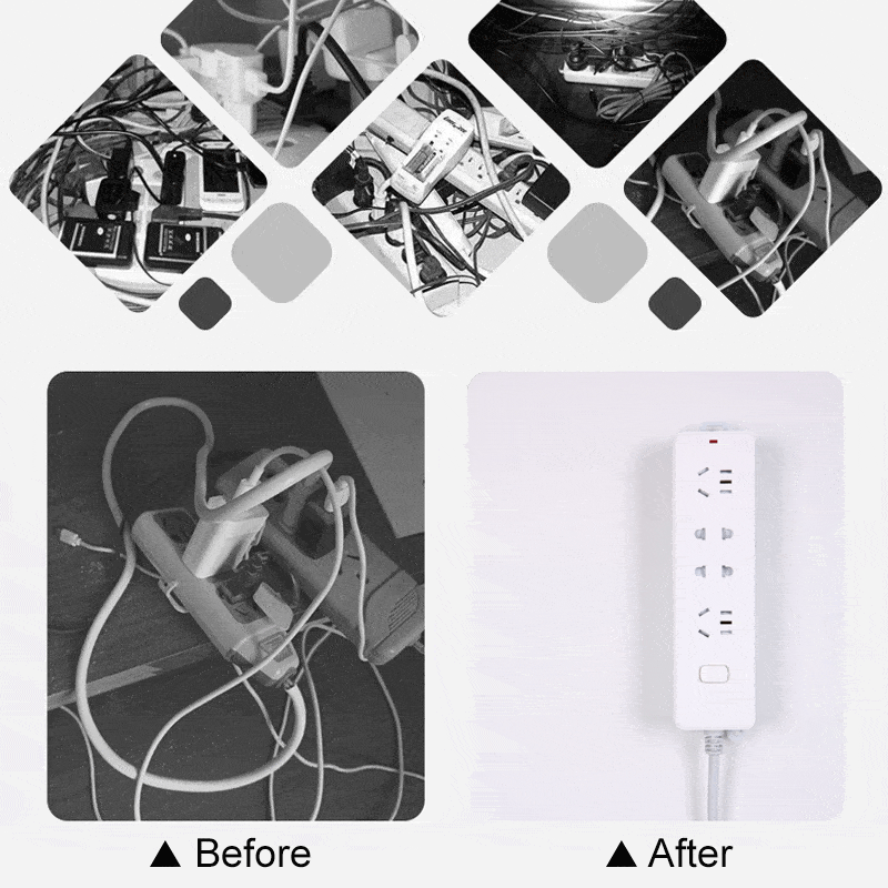 Adhesive Punch-free Socket Holder (5 PCS)