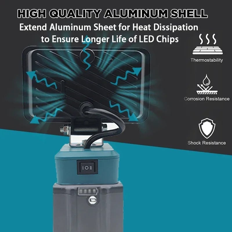 （Batteries not included）Lithium Battery LED Work Light