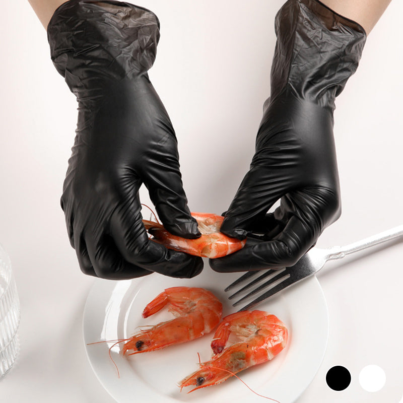 🔥50% OFF🔥100PCS Of Disposable Black Nitrile Gloves