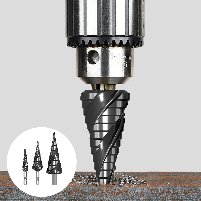 Triple-edged pagoda drill