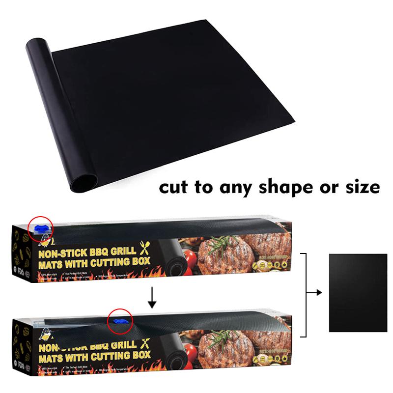 Hirundo Non-Stick BBQ Grill Mats  with cutting box