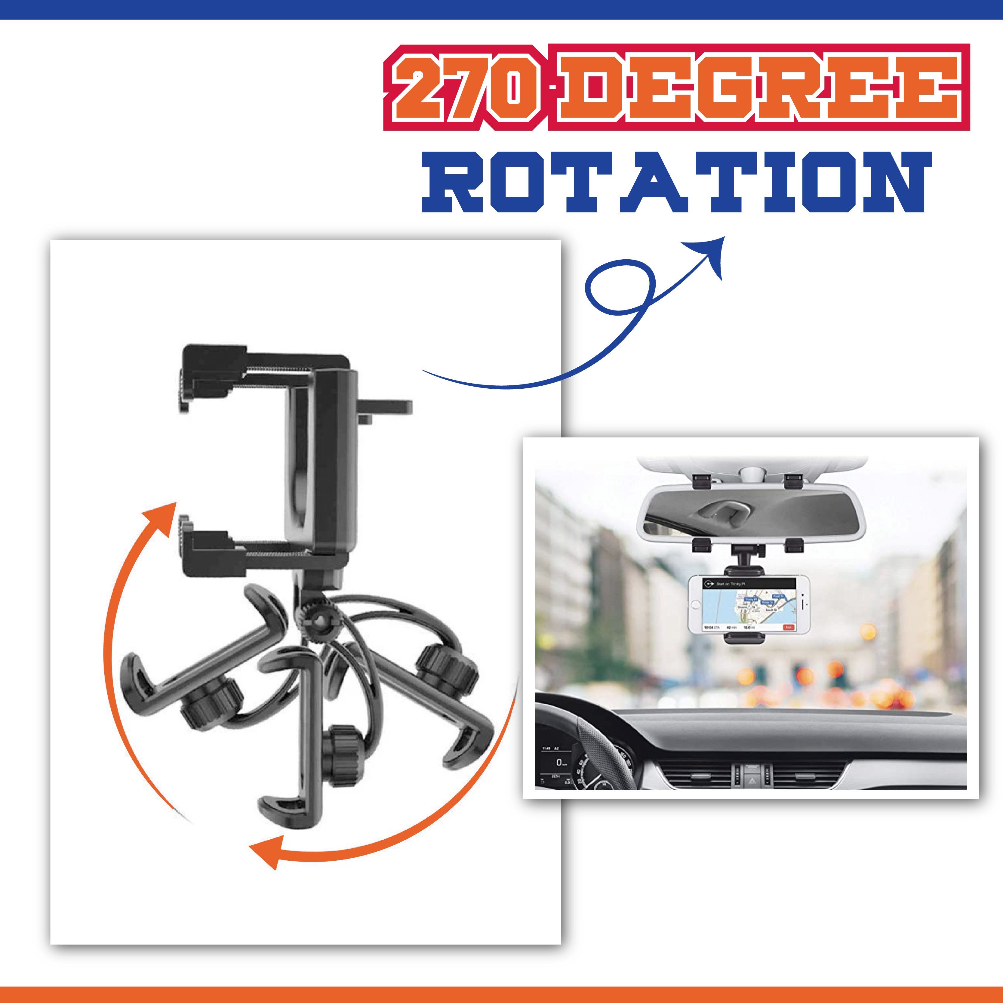 Rear-view Mirror Phone Mount